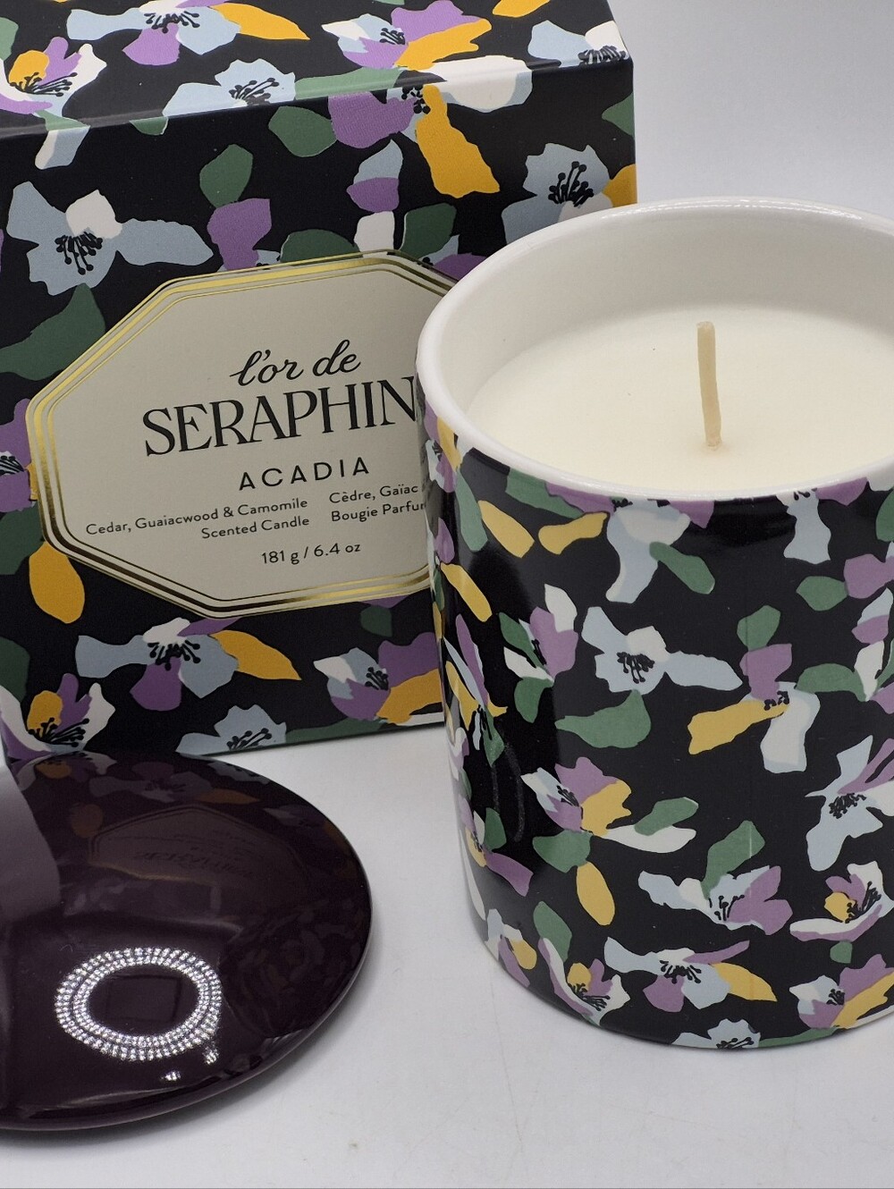 l'or de SERAPHINE Acadia Scented Candle - Floral Black Multi See Photos - Picture 7 of 7